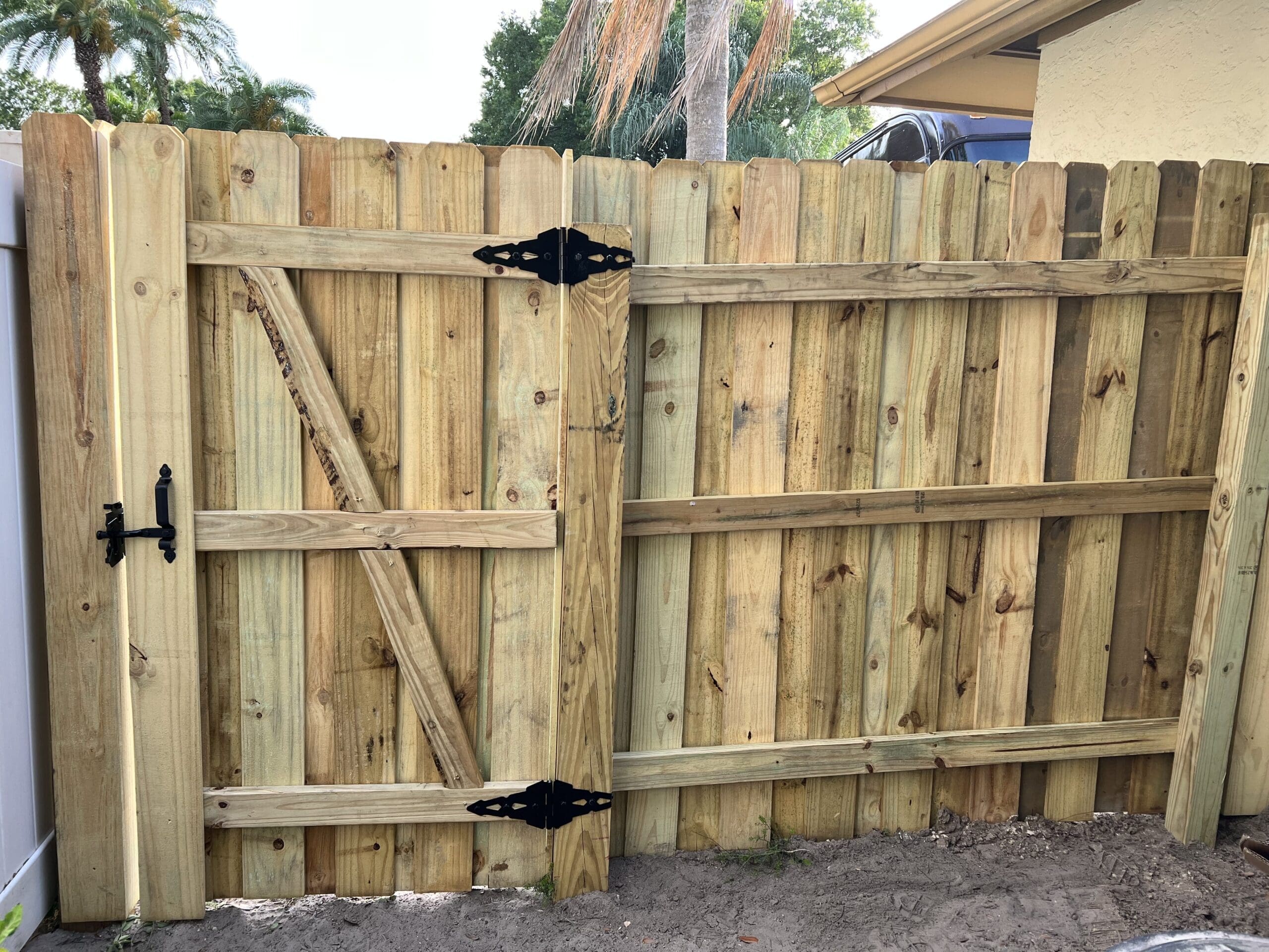 wooden gate entrance