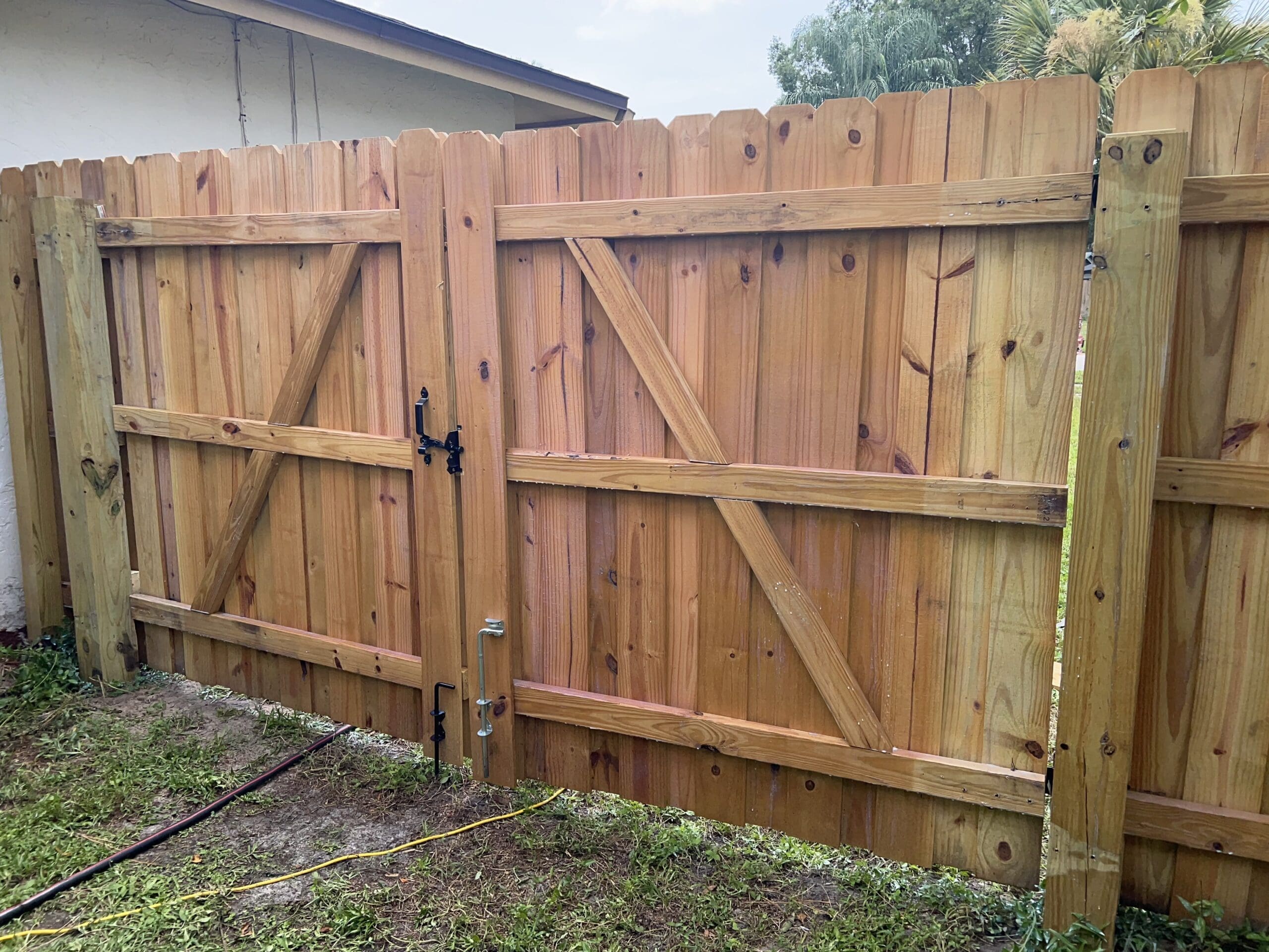 decorative wood gate