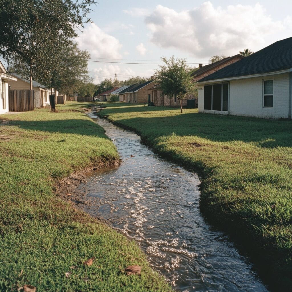 fence drainage easement