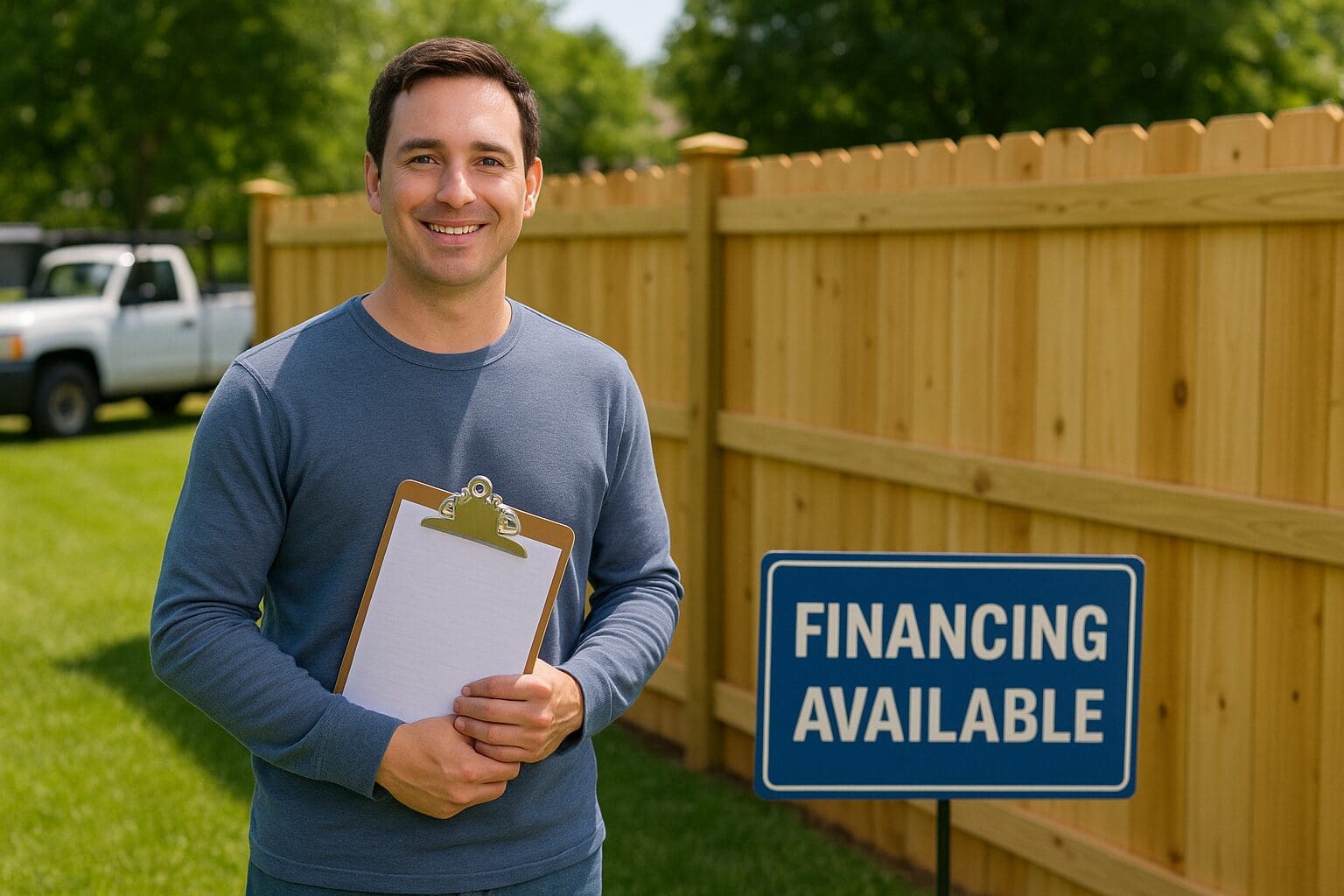 A customer ready to finance a fence project