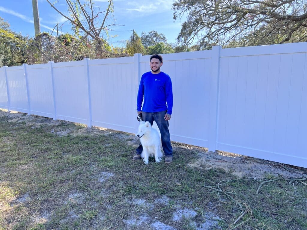 Newly Installed Fence in Trapnell Ridge Plant City